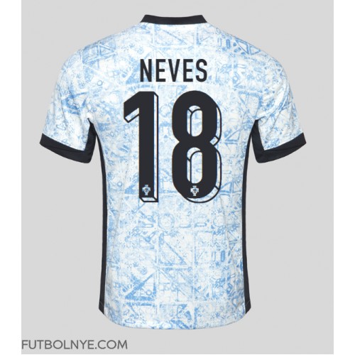 Camiseta Portugal Ruben Neves #18 Visitante Equipación Eurocopa 2024 manga corta